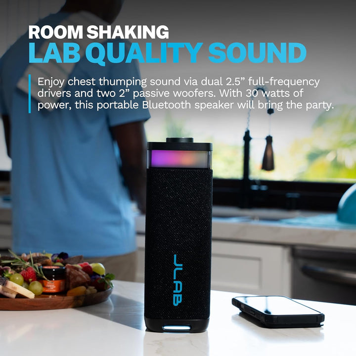 JLab JBuds Party - Altavoz Bluetooth Portátil, 2 Controladores de R...
