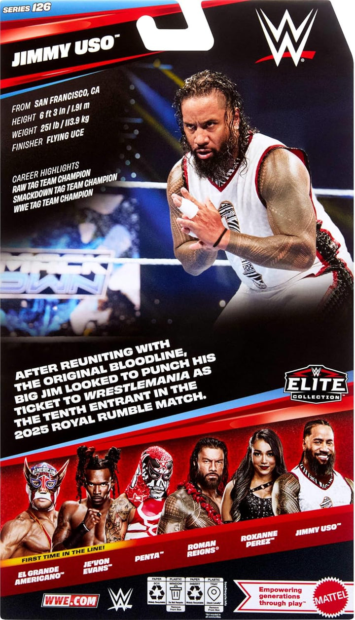 Mattel WWE Elite - Figura de acción y accesorios, serie #126, juego...