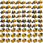 Libima 72 piezas de juguetes de construcción para recuerdos de fiesta de construcción, vehículos de lucha contra incendios, tractores, camiones militares, juguetes pequeños de arena, juguete de excavadora para regalo de cumpleaños, 16 estilos (vehículos d