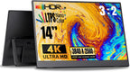 Monitor portátil 4K de 14", USB-C y HDMI para laptop y viajes