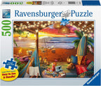 Ravensburger Cozy Cabana Puzzle - Rompecabezas tranquilo de 500 piezas | Tecnología única Softclick | Gran formato | Materiales certificados FSC | Actividad divertida ideal para la familia