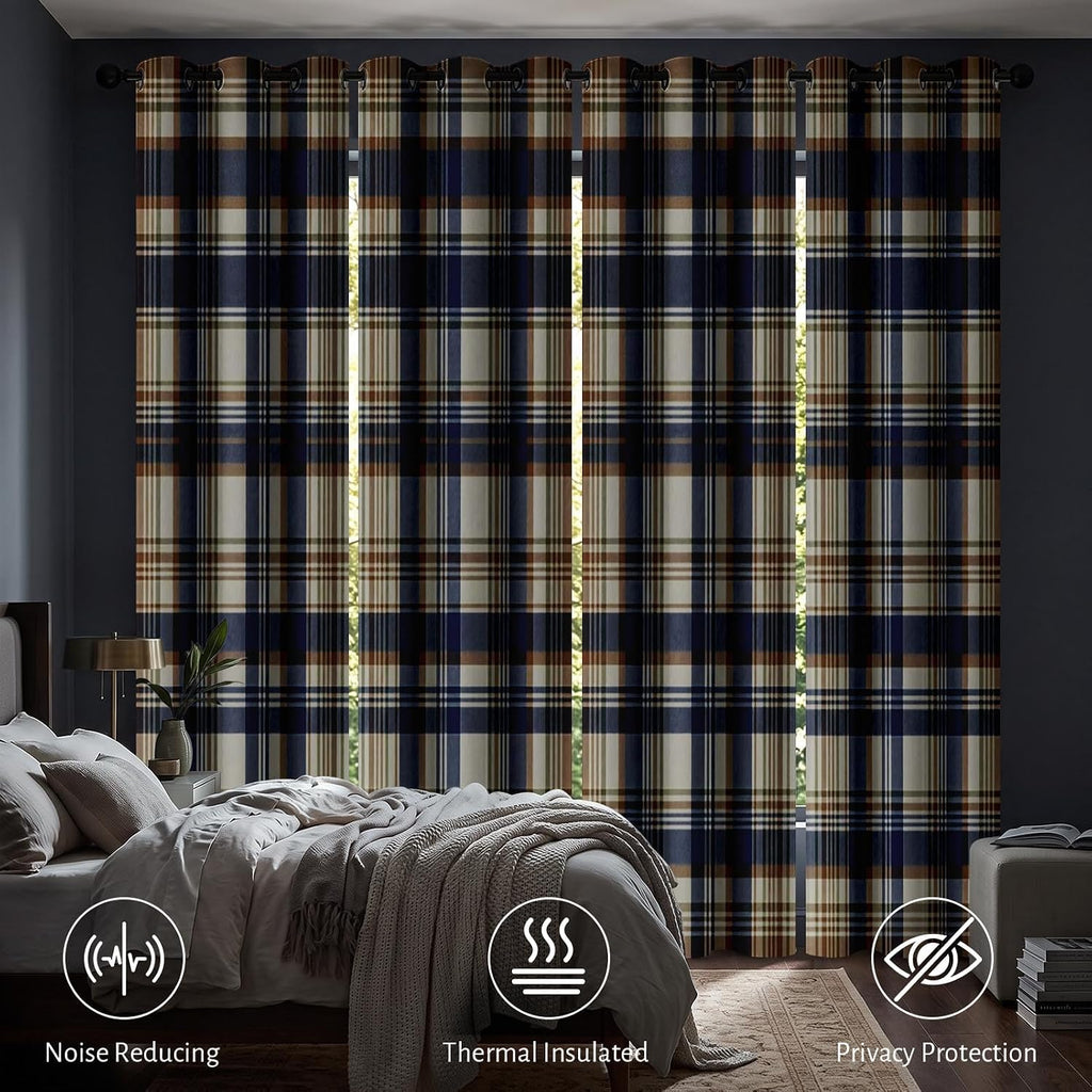 4 paneles de cortinas opacas, cortinas de oscurecimiento de