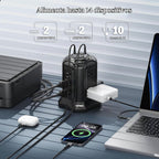 Regleta protectora contra sobretensiones de torre 2100J - 10 tomacorrientes, 2 USB-C (20 W PD), 2 USB-A, cable de extensión de enchufe plano de 6.5 pies para oficina en casa, dormitorio, escritorio