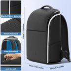 LVVIL Mochila para consola PS5/Slim/Pro, funda de transporte de protección completa para PS5, bolsa de viaje, bolsa de almacenamiento PS 5 de gran capacidad para controladores duales, portal PS, portátil, tarjetas de juego, kits de accesorios Sony PSP
