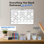 Calendario de pared grande laminado de borrado en seco (mediano (24 pulgadas 36 pulgadas)
