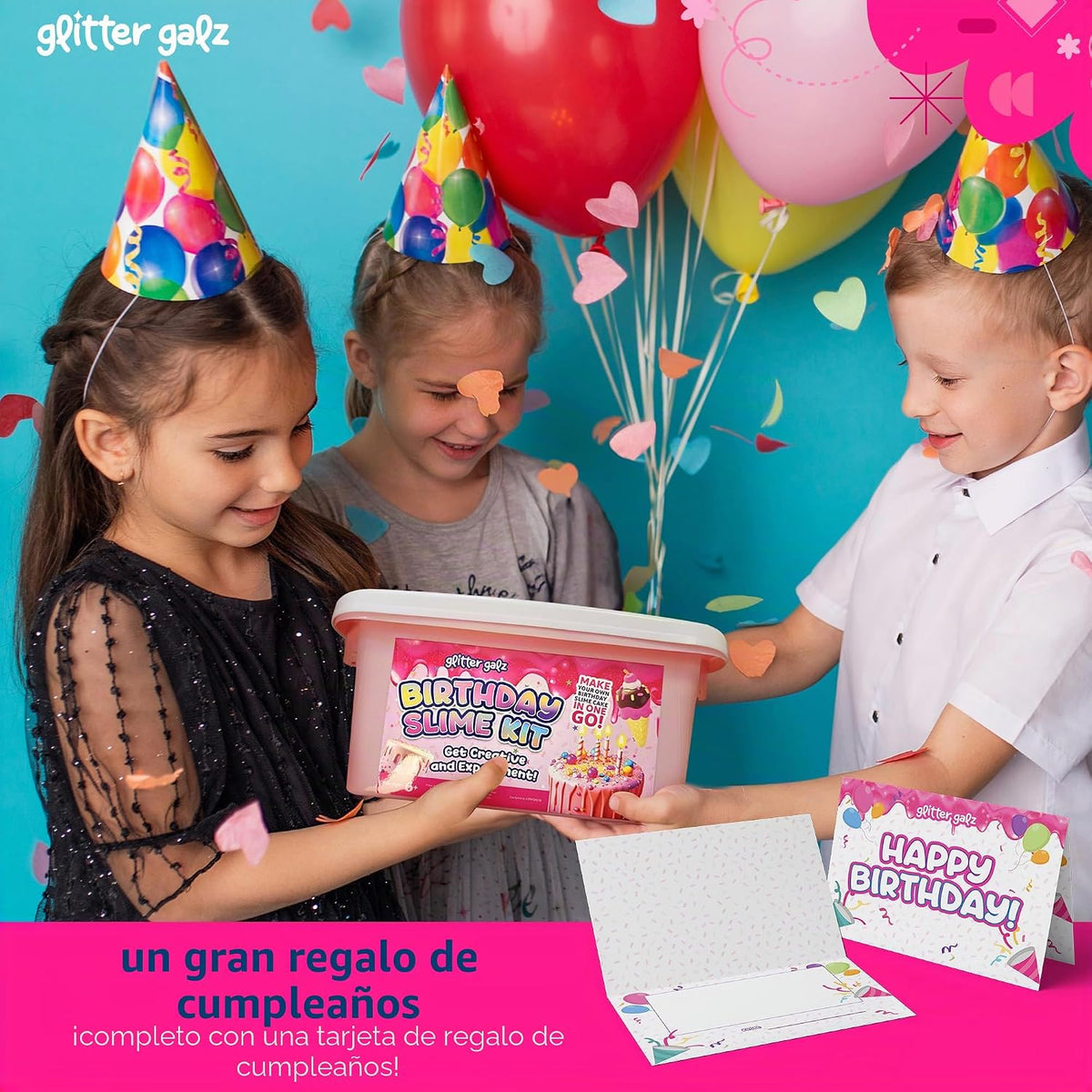 DIY Slime Making Kit, 42-Pc Birthday Kit para niñas de 8 a 12 años