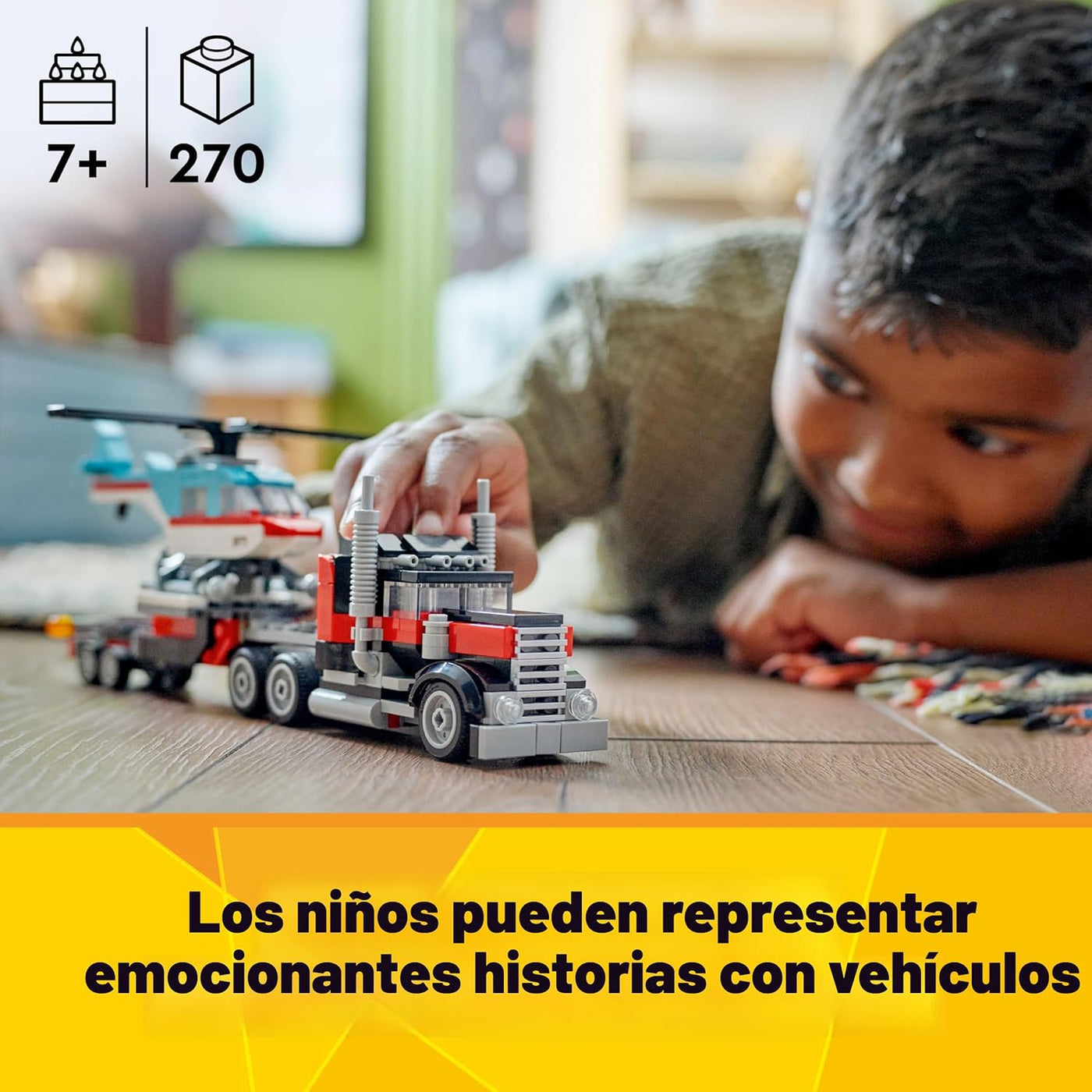LEGO Creator 31146 - Camión de cama plana 3 en 1 con