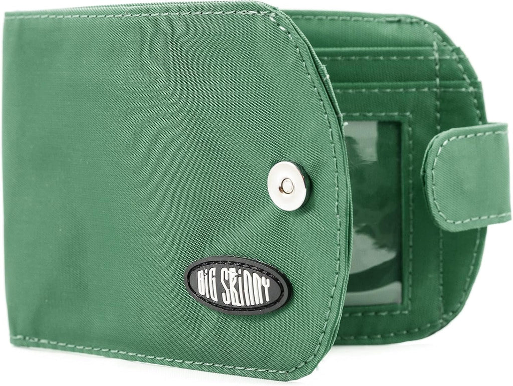 Big Skinny Billetera Taxicat plegable en dos para mujer, hasta 25 tarjetas