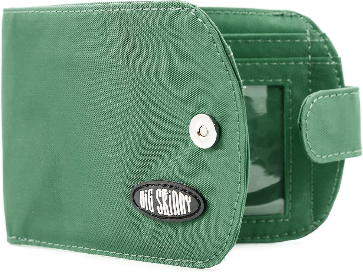 Big Skinny Billetera Taxicat plegable en dos para mujer, hasta 25 tarjetas