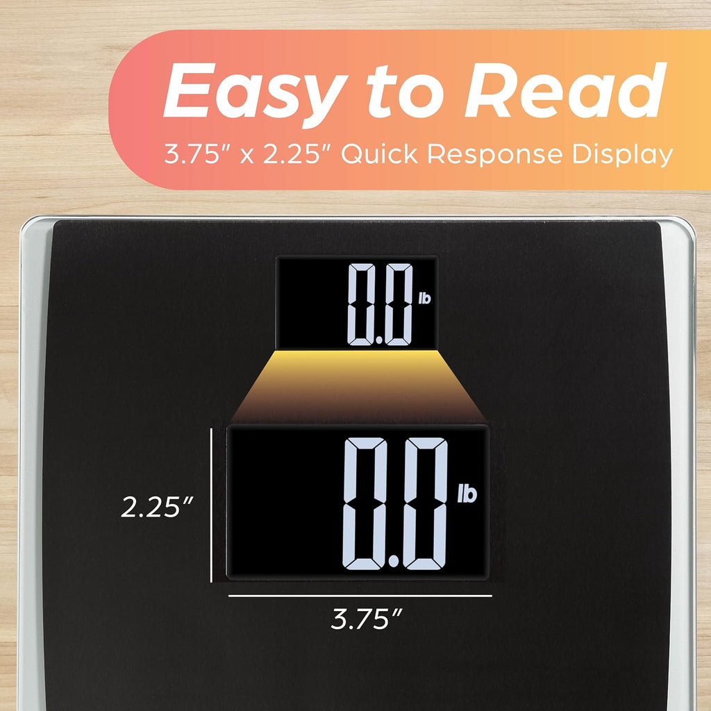 Eat Smart - Báscula digital para peso corporal, 550 libras, plataforma