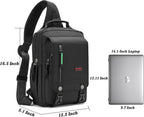 NICGID Bandoleras de hombro en el pecho, mochila para laptop, bolsa de mensajero cruzada para viajes al aire libre, hombres y mujeres