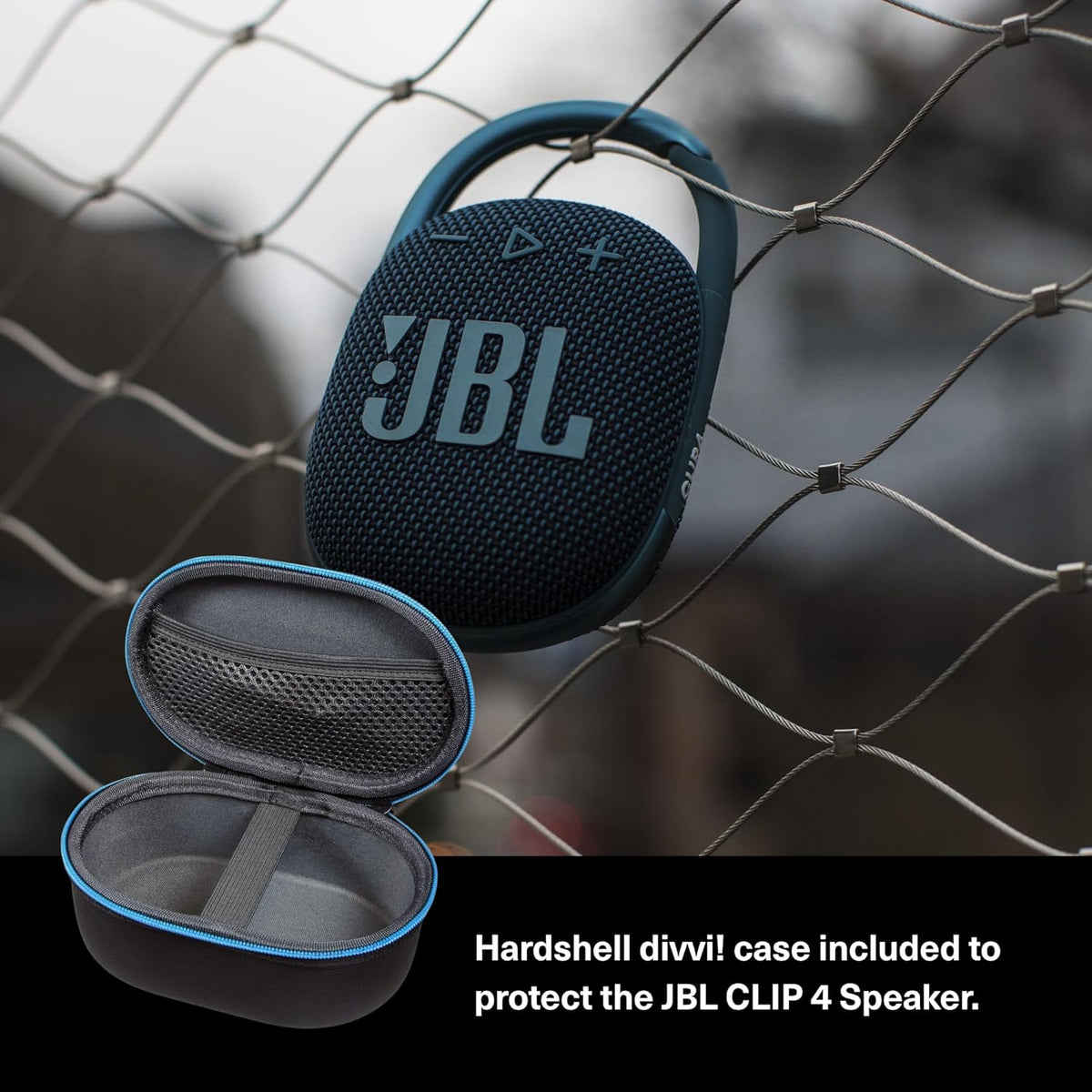 JBL Altavoz Bluetooth portátil Clip 4 (negro) + paquete con divvi!...