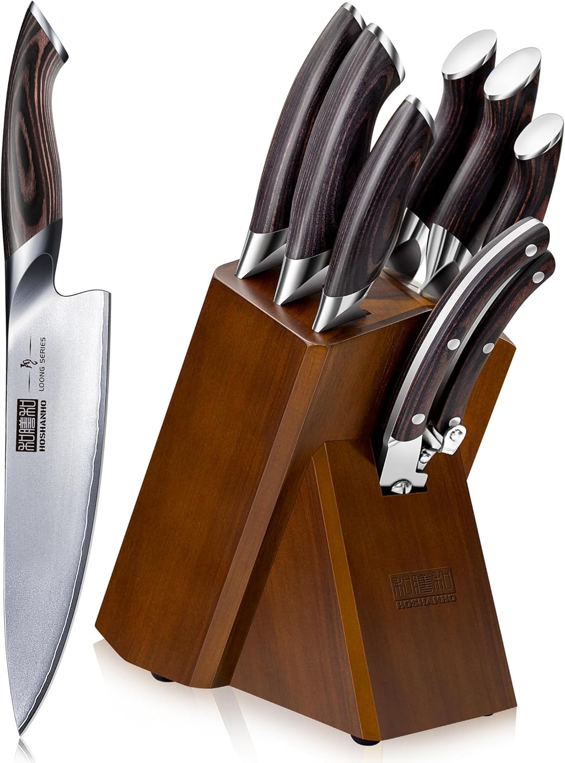 HOSHANHO Juego de cuchillos de cocina de 8 piezas, juegos de cuchillos