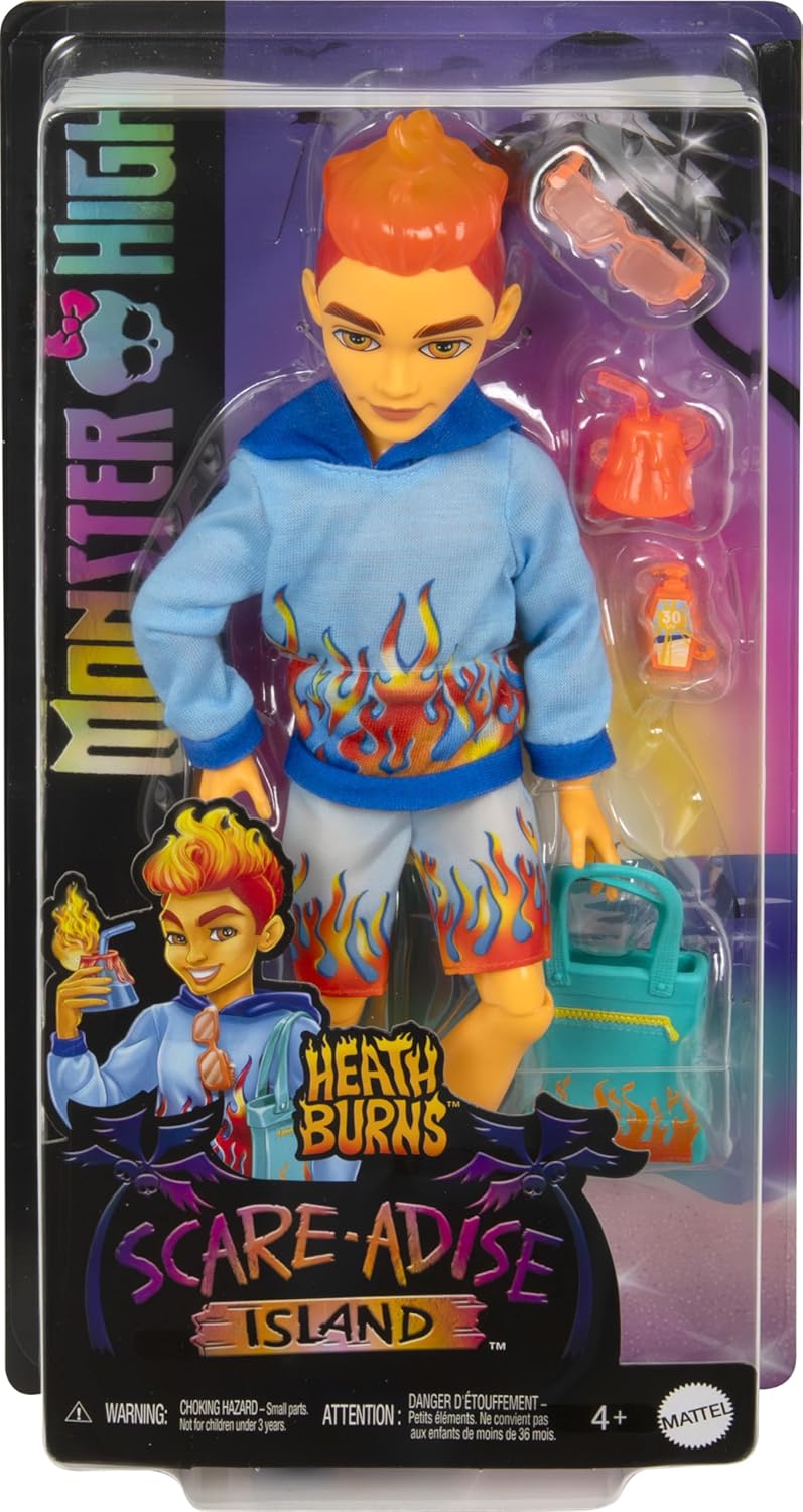 Muñeca Monster High Scare-adise Island Heath Burns con Sudadera con...