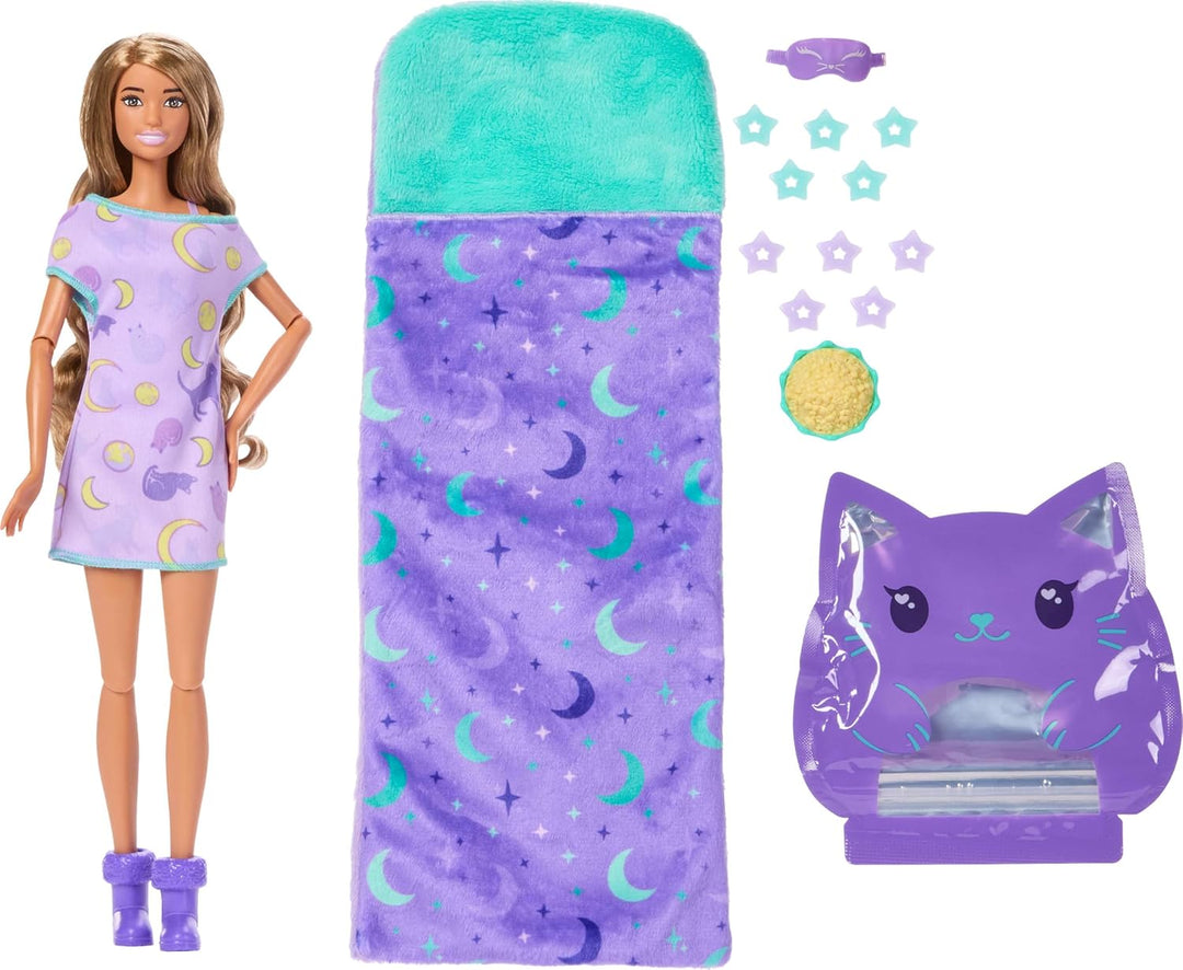 Barbie Muñeca y accesorios para fiesta de pijamas