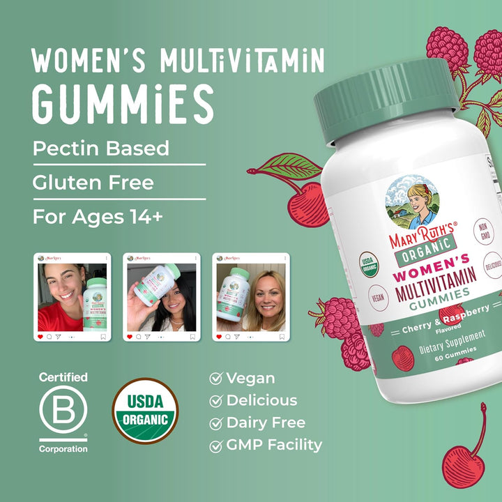 Vitaminas para mujer USDA Organic Vitaminas veganas para