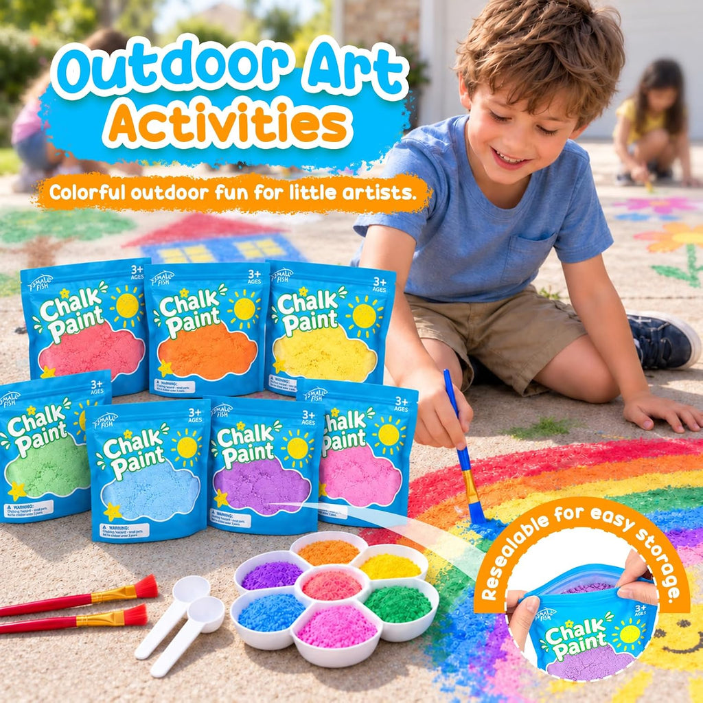 Juego de pintura de tiza para niños, 7 colores, tiza lavable para jugar al