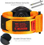 Correa de reloj de liberación rápida de 0.709 in compatible con Garmin Venu 3S / Vivoactive 4S / Venu 2S / Vivomove 3S, Forerunner 255s/265S Correa de repuesto de nailon con velcro