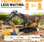 Juguete de excavadora a control remoto 3 en 1 de 14 canales, juguete de excavadora RC para niños de 3 a 12 años con cubo, garra, taladro de 2.4 GHz, vehículos de construcción completamente funcionales, juguetes de regalo para niños de 6, 7, 8, 9, 10 años