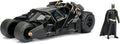 Jada Toys DC Comics 2008 El Caballero Oscuro Batimóvil con figura de Batman, vehículo coleccionable de metal fundido a escala 1:24, niños, metales, 2008, multicolor estándar