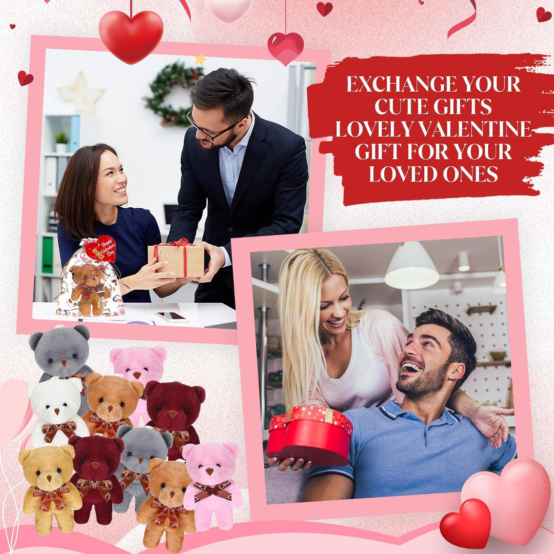 Jerify 200 piezas de oso de San Valentín llavero pequeño