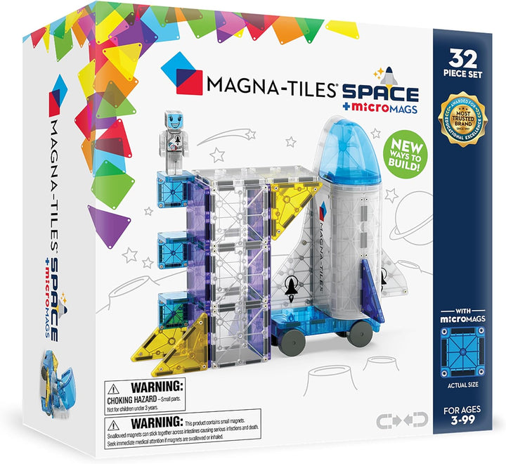MAGNA-TILES Space - Juego de construcción magnética de 32
