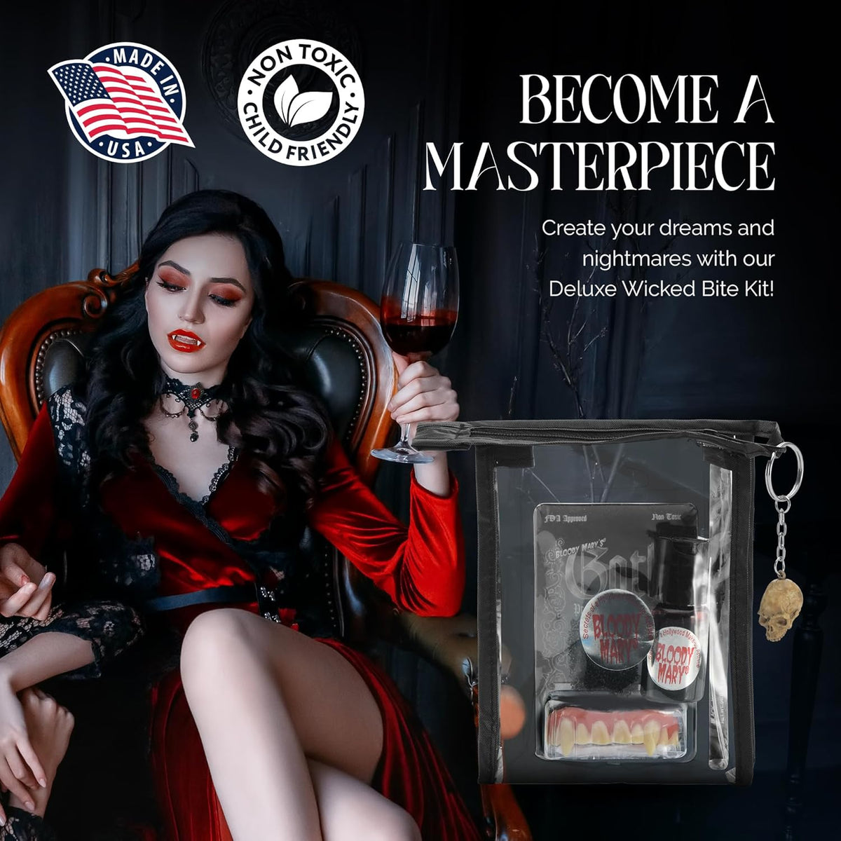 Vampire SFX - Kit de maquillaje de lujo con efectos especiales Wick...