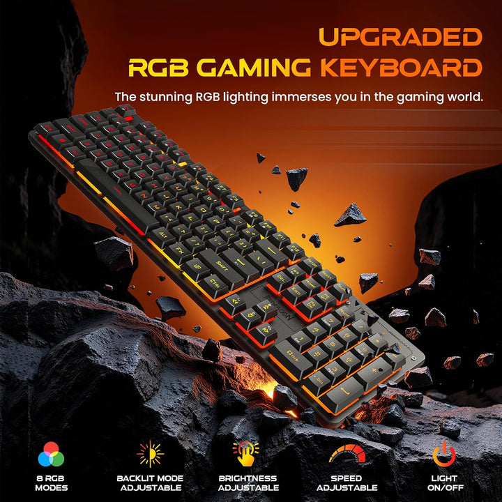 Redragon K521KS Teclado inalámbrico para juegos, triple modo BT\/2....