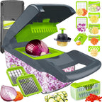 Picador de verduras, picador de cebolla, picador de alimentos multifuncional 13 en 1, cortador de verduras de cocina, picador de verduras