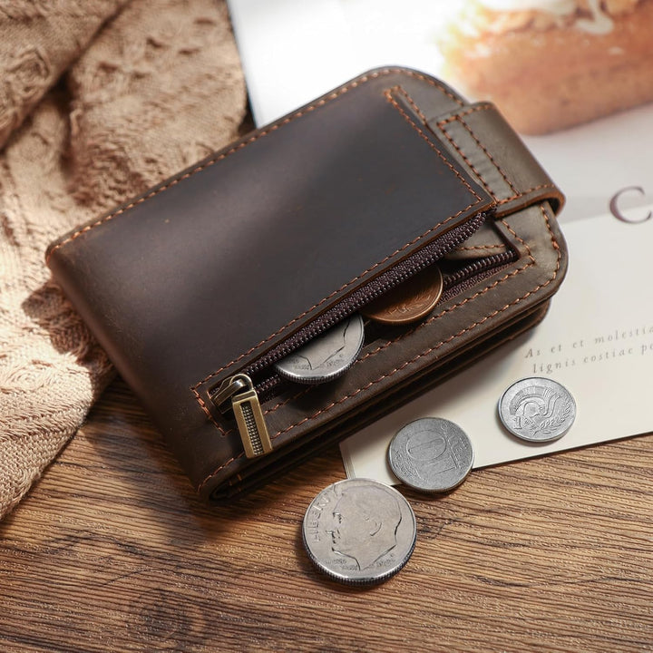 Cartera Polare delgada curva para bolsillo frontal con bloqueo RFID...