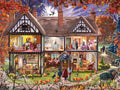White Mountain Rompecabezas de 1000 piezas de Halloween, otoño y otoño, piezas grandes, regalo para adultos y familia, 24 x 30 pulgadas, casa de Halloween