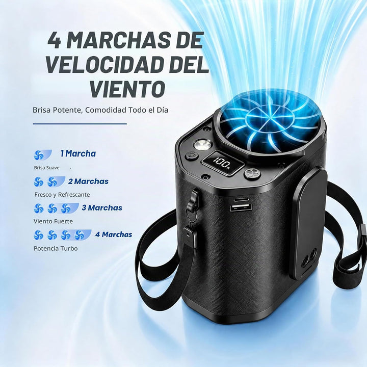 ATOPICK Ventilador de cintura con clip: ventilador portátil de 4 ve...