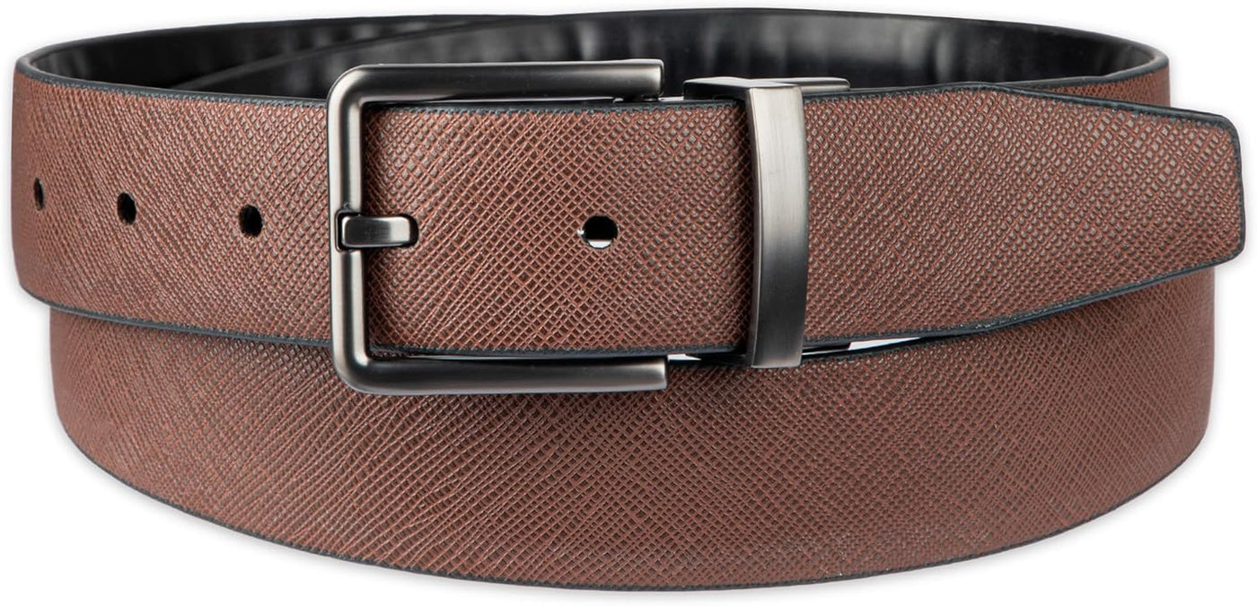 Calvin Klein Cinturón de cuero reversible para hombre, estilo moder...