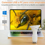 Microscopio para niños, SKYBASIC pantalla IPS de 2" 1000X microscopios digitales de mano microscopios HD de bolsillo mini microscopio USB portátil cámara, compatible con PC, regalos educativos de