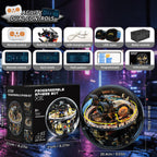 STEM Robot Kit de construcción para niños de 8 a 14 años, 804 piezas de juguete robótico esférico de control remoto y aplicación con expresiones LED y luces Cyberpunk, juego de codificación técnica