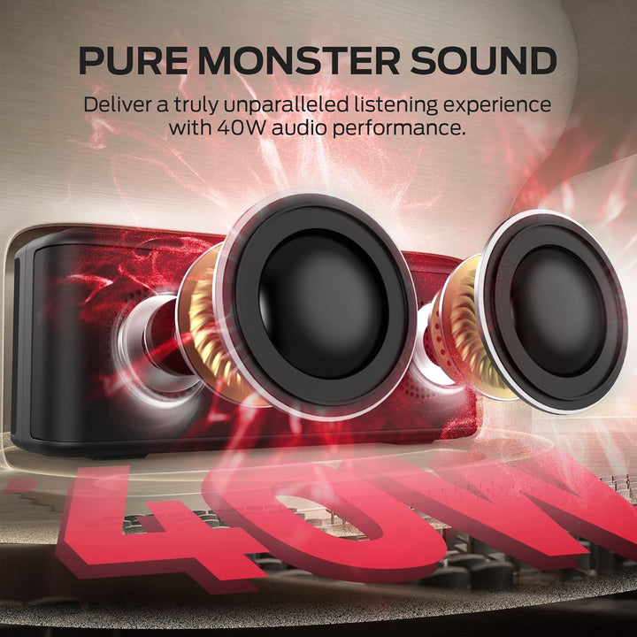 Altavoz Bluetooth Monster Shock Plus, altavoz portátil con sonido e...