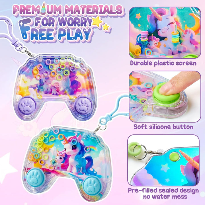 Cleboen Paquete de 12 juegos de agua de mano para niños, juegos de...