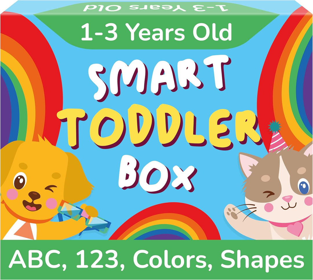TOYVENTIVE Kit de aprendizaje para niños pequeños con 4 libros para...