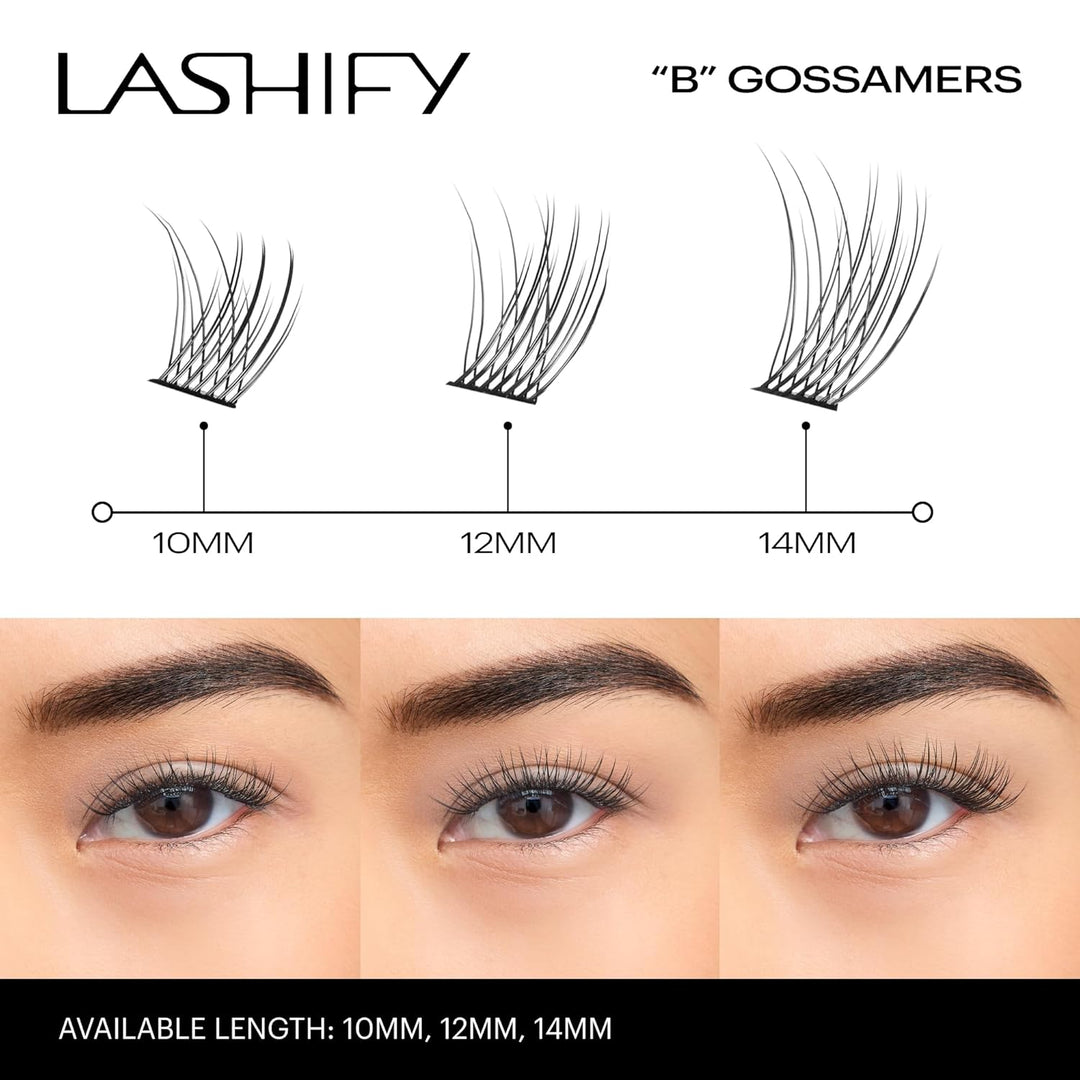 Lashify Recambio de extensiones de pestañas Gossamer de 0.55 pulgad...
