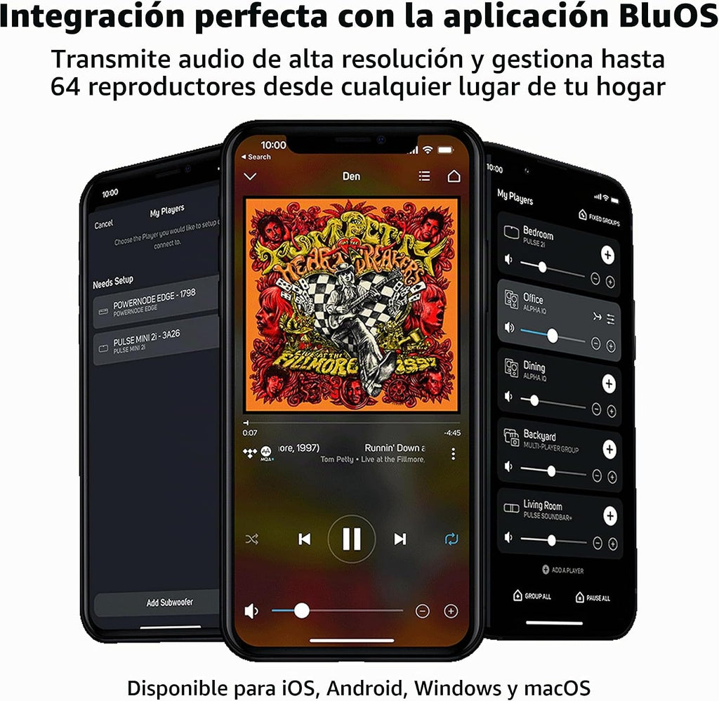 Bluesound Node Nano Transmisor de Música Inalámbrico de Alta Resolución Multihabitación