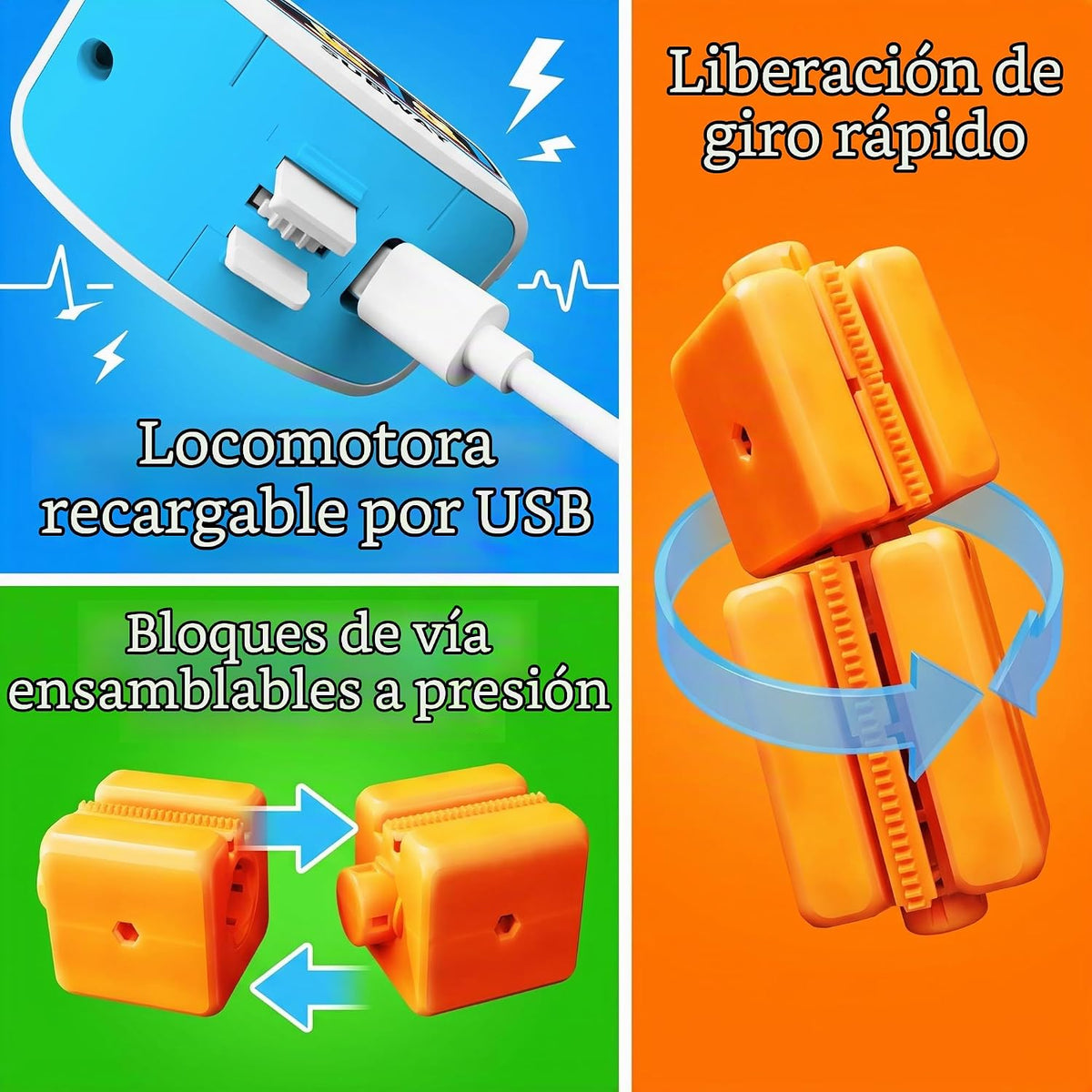 Juego de tren eléctrico 127 piezas Actualización 3D STEM pista juguete