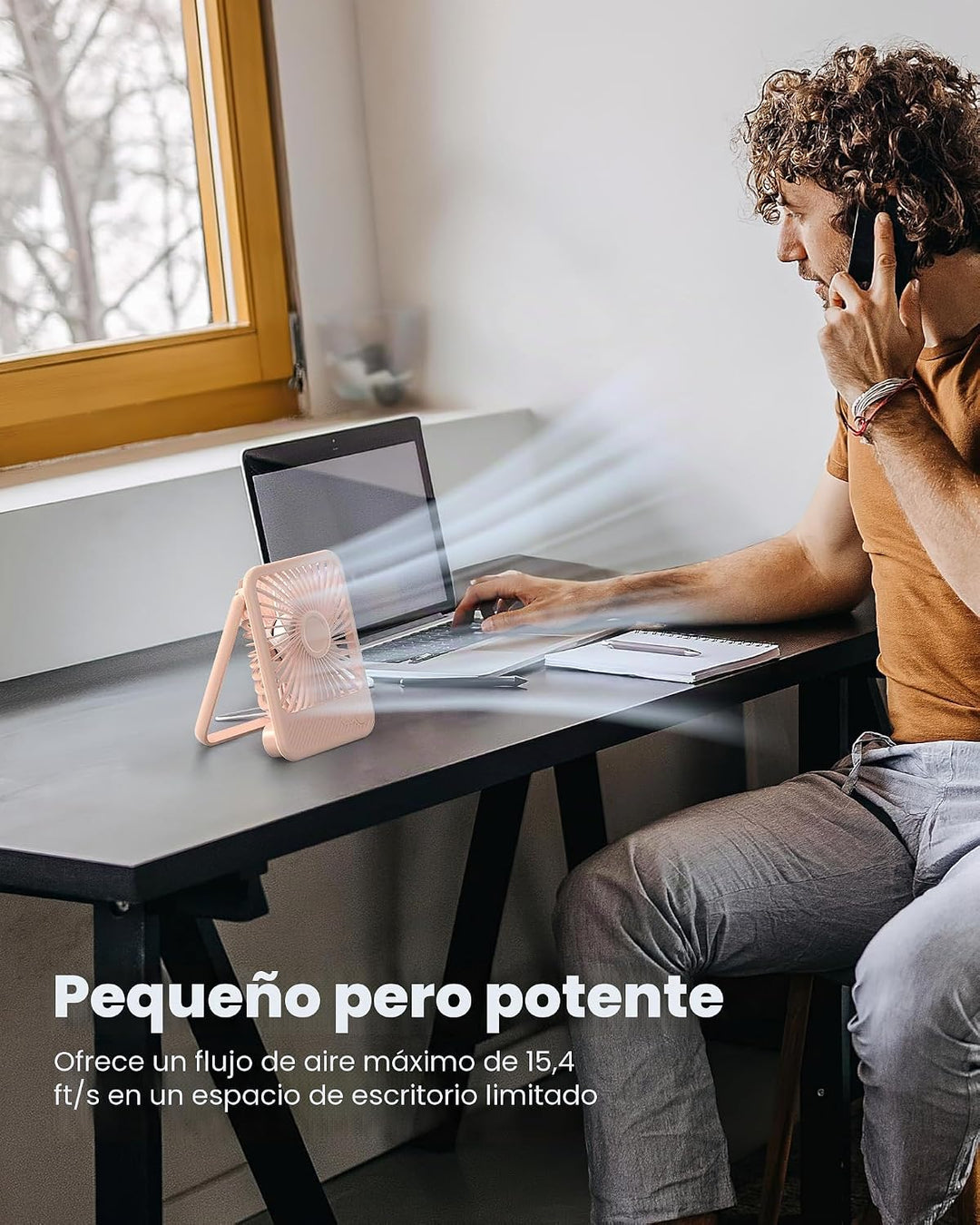 Koonie - Ventilador de escritorio USB, ventilador pequeño ultra sil...