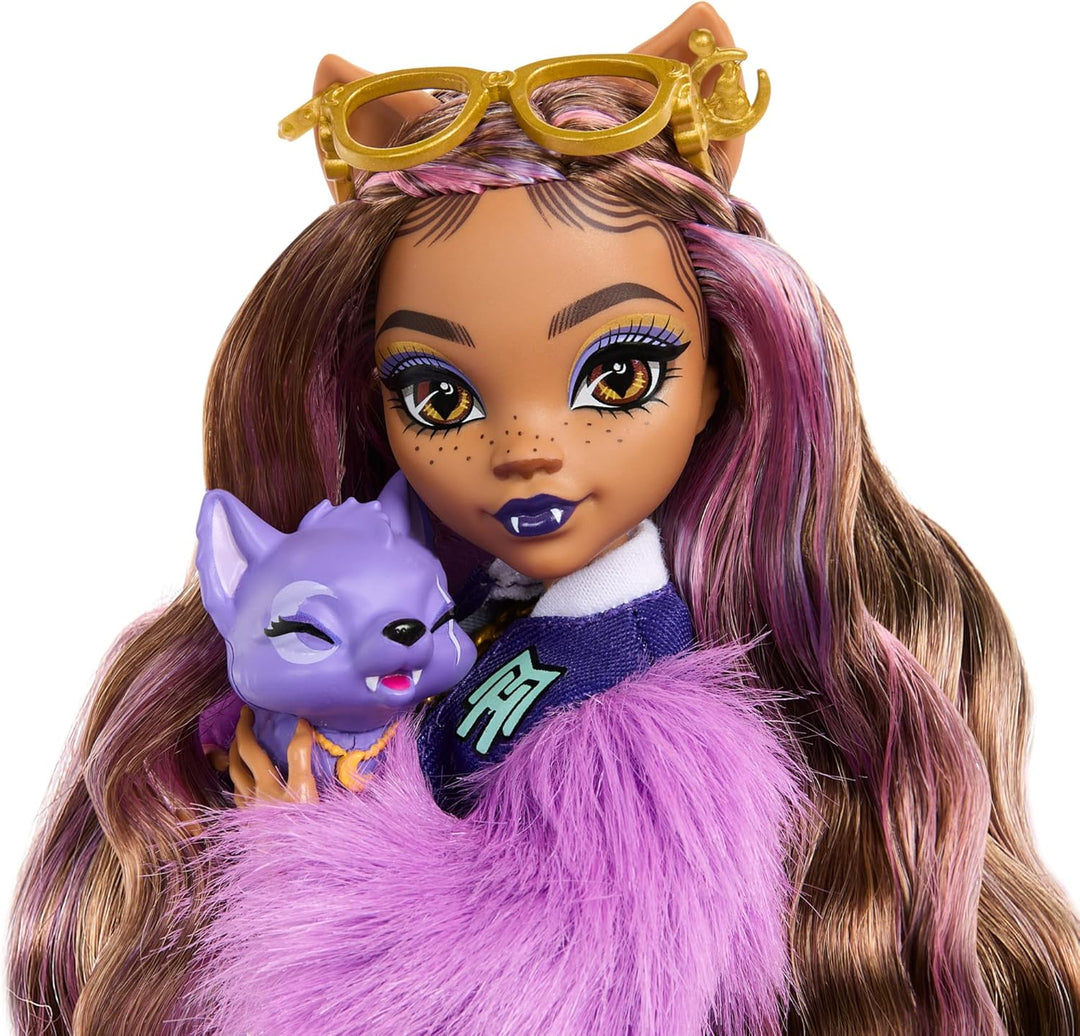 Muñeca de Clawdeen Wolf de Monster High con Perro Mascota Crescent...