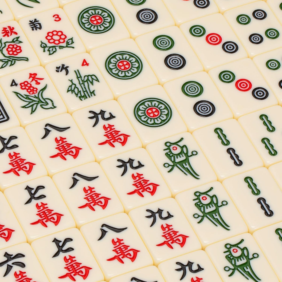 Yellow Mountain Imports - Juego de mahjong chino de tamaño pequeño, "Rogue Classic" con 146 azulejos de color marfil, funda de vinilo, indicador de viento y dados, solo para juego de estilo chino []