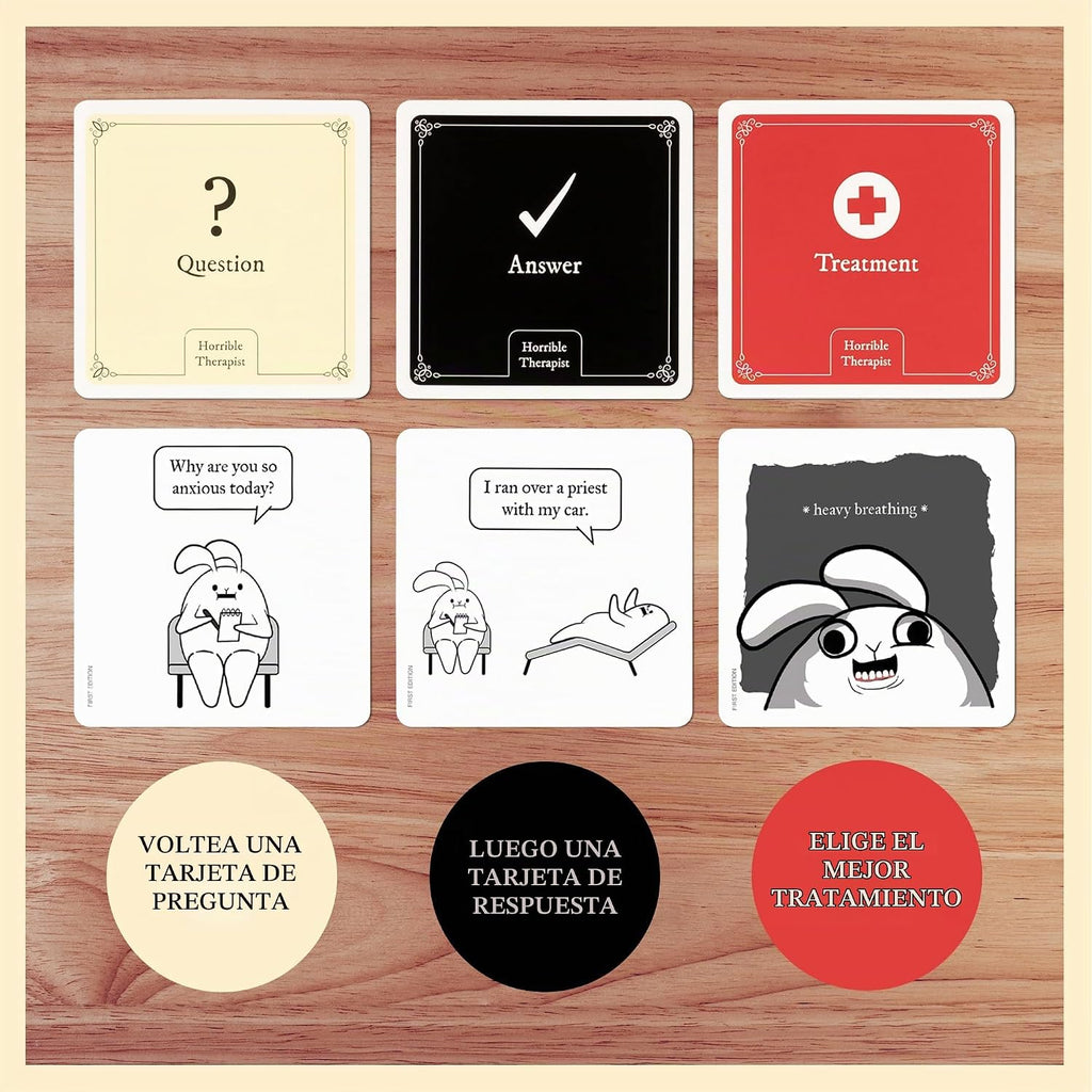 Exploding Kittens Horrible Therapist, 3-8 Players, Age 17+ Adult Comic Game