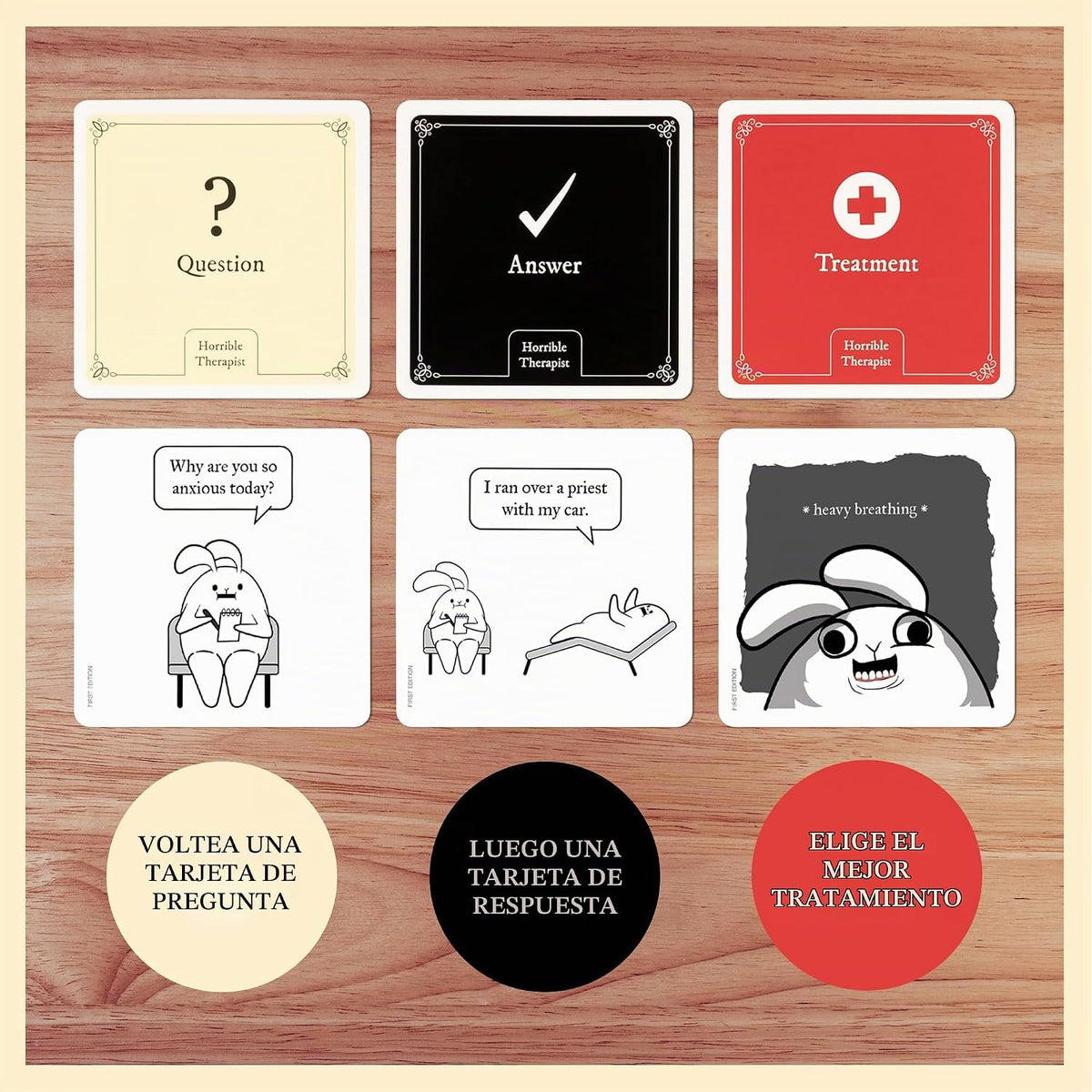 Exploding Kittens Horrible Therapist, 3-8 Players, Age 17+ Adult Comic Game