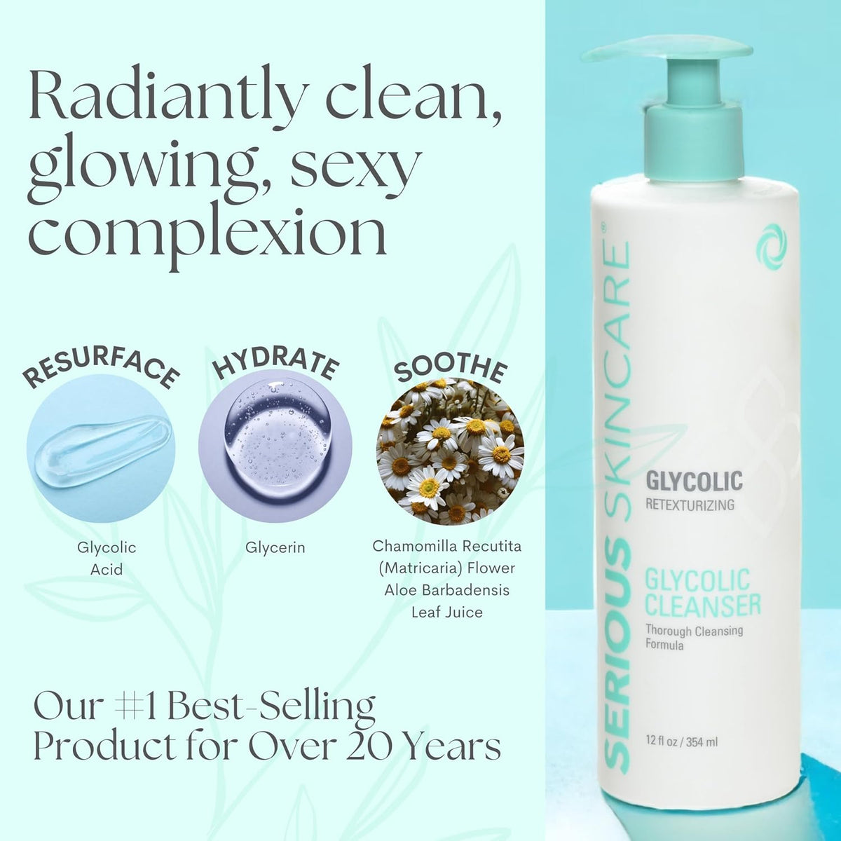 Serious Skincare - Set de piel radiante glicólica - Mejora la apari...