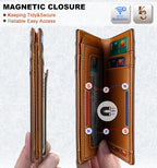 KEMISANT Billetera para hombre, delgada de cuero con clip para dine...