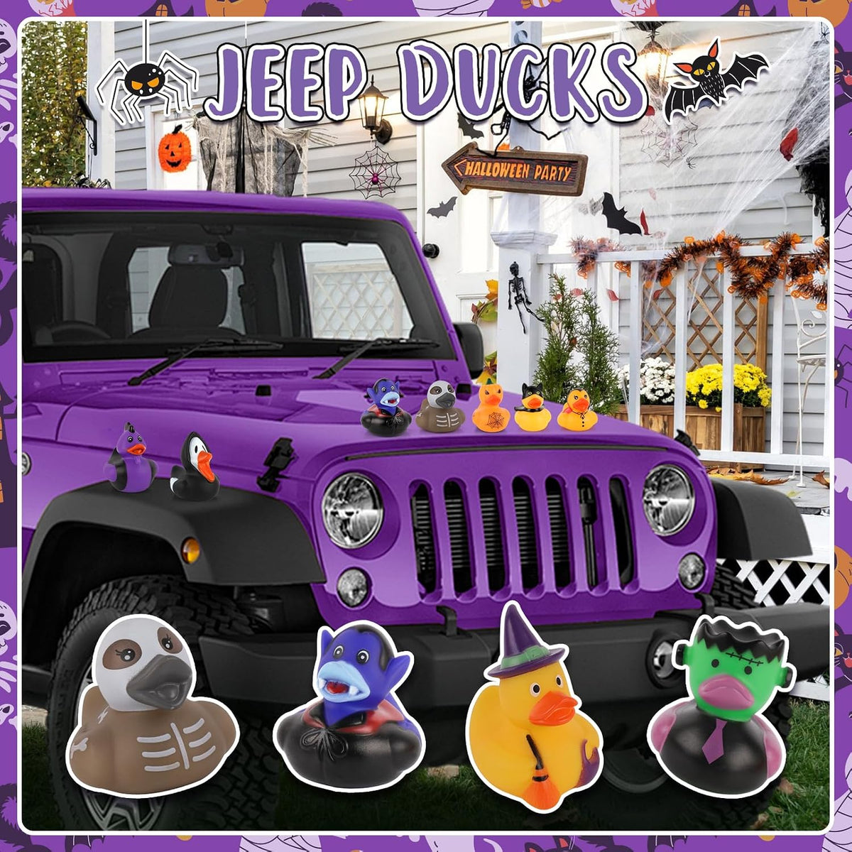 DMSKY 52 Pcs Halloween Rubber Ducks en Bulk, Assorted Styles