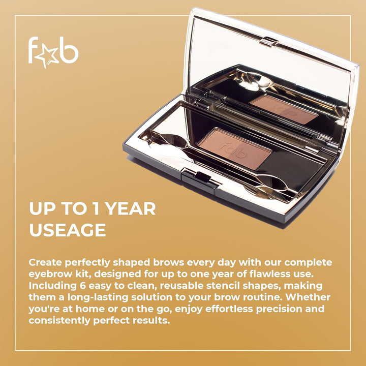 Fab Brows Duo - Kit de cejas definitivo, kit de cejas con espejo co...
